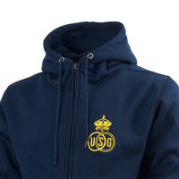 Topfanz Sweat à capuche zippé Logo jaune