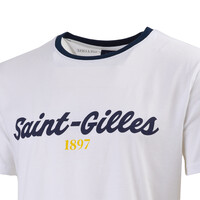 Topfanz T-shirt wit "Saint Gilles" blauw