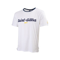 Topfanz T-shirt wit "Saint Gilles" blauw