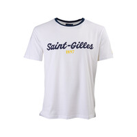 Topfanz T-shirt wit "Saint Gilles" blauw