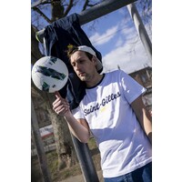 Topfanz T-shirt wit "Saint Gilles" blauw