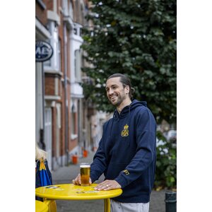 Sweat à capuche zippé Logo jaune