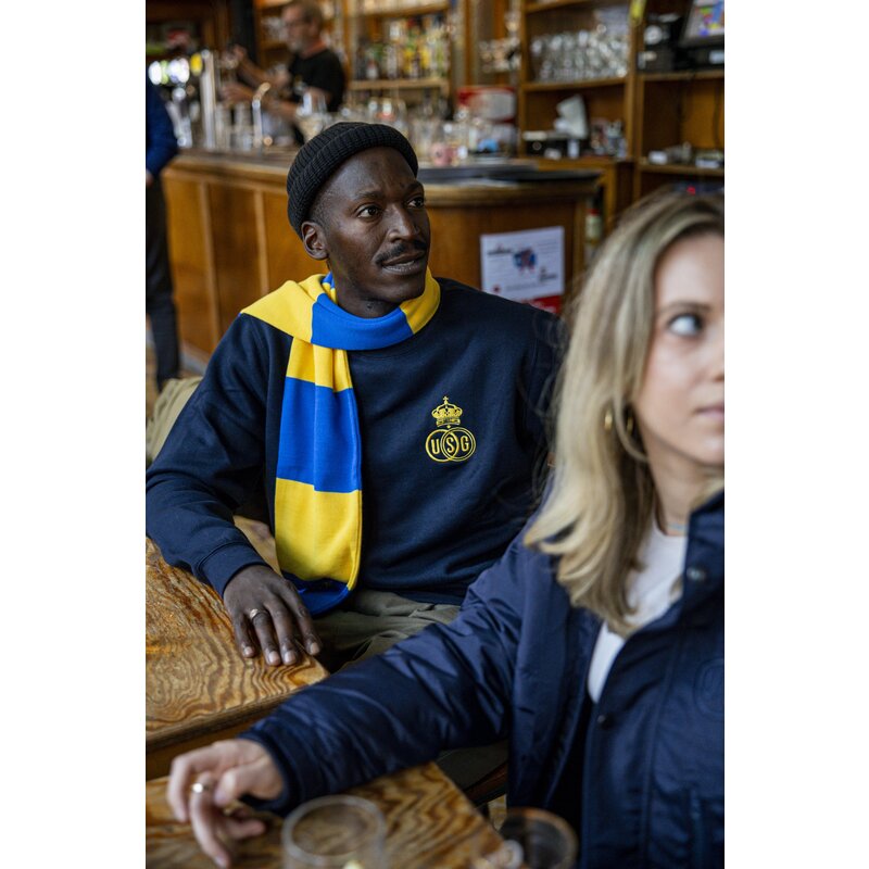 Topfanz Pull bleu marine avec logo brodé Enfant