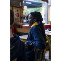 Topfanz Pull bleu marine avec logo brodé Enfant