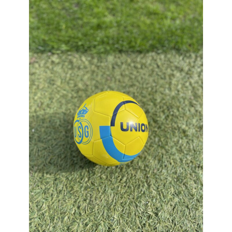 Topfanz Ballon jaune avec logo bleu et cercle Union