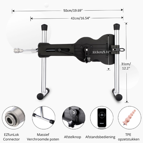 Paquete Mahalo de máquina sexual de ukelele Auxfun con muchos extras y control remoto