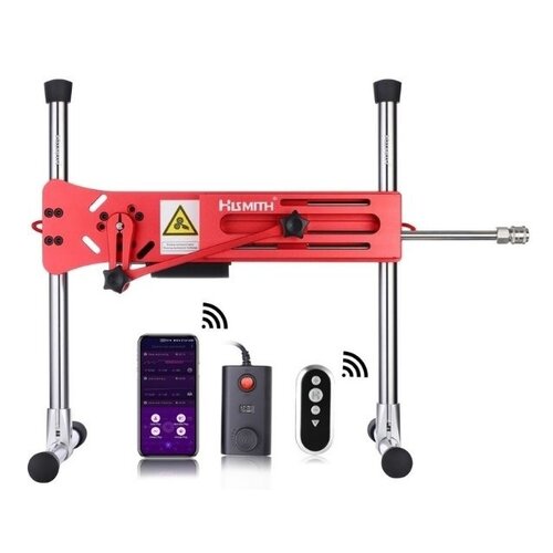 Pro 1 Premium Sex machine 2.0 Smart App con consolador y mando a distancia Rojo