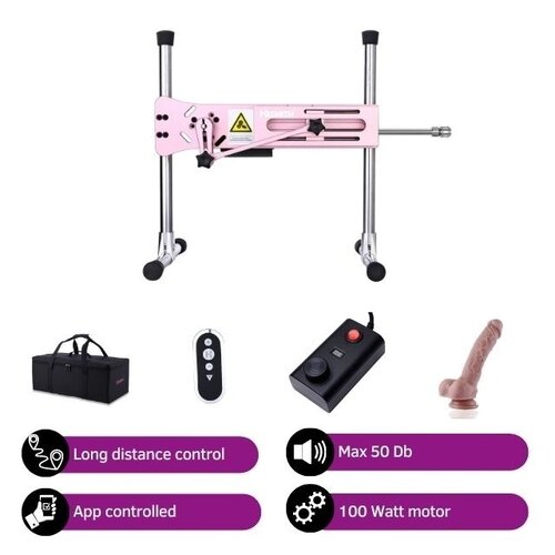Pro 1 Premium Sex Machine 2.0 Smart App con dildo e telecomando Rosa