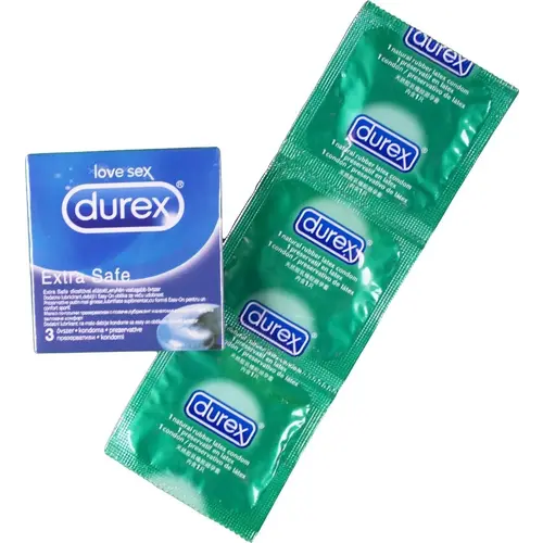 Durex Preservativos Durex Extra Safe paquete de 9 extra gruesos con lubricante