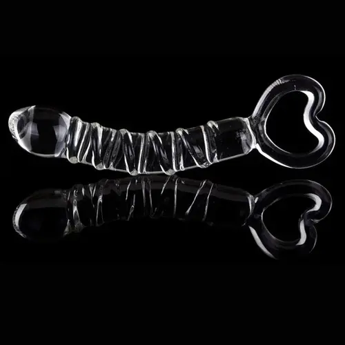 Glasdildo mit Handgriff 21 cm