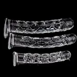 Glass Dildo - With unique structure - Medium 18 cm Glass Dildo - With unique structure - Medium 18 cm