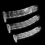 Glass Dildo - With unique structure - Large 24 cm