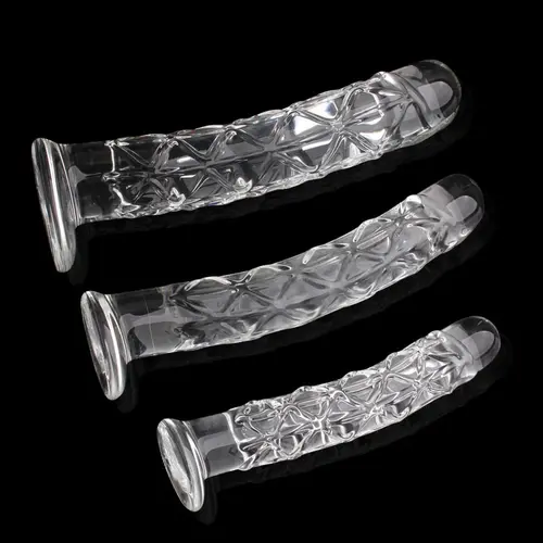 Glass Dildo - With unique structure - Large 24 cm
