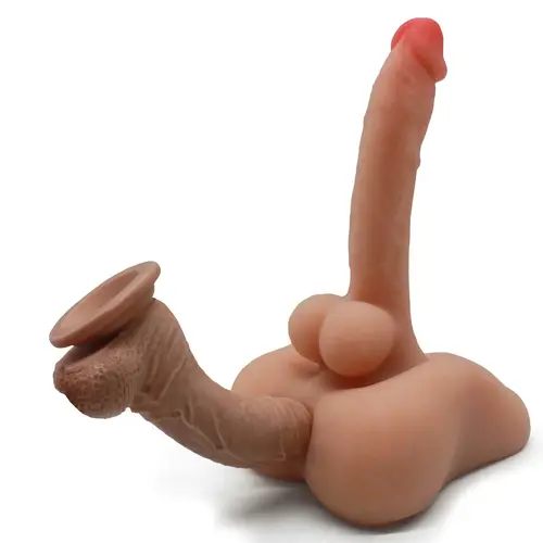 Penis Masturbator Flexible Dildo with Anus Nude