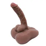 Masturbatore del pene Dildo flessibile con ano marrone