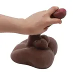 Masturbatore del pene Dildo flessibile con ano marrone