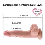 Gode ventouse Hismith PVC Silicone double couche