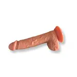 Saugnapf Dildo Flesh Medizinisch geprüftes Silikon 18 CM