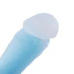 Hismith® Gode en silicone à ventouse Bleu fluo