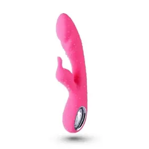 Hismith® Vibrateur lapin rose chauffant 100% étanche en silicone médicalement approuvé à double moteur
