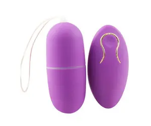 Mini egg vibrator - With remote control - Purple