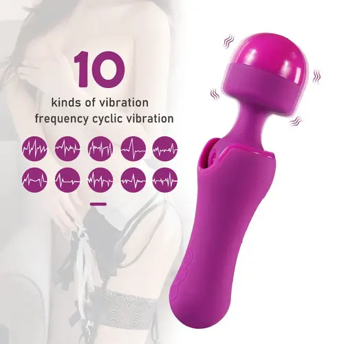 Mini vibratore massaggiatore a bacchetta magica con angolo regolabile