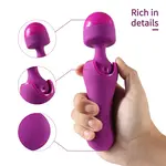 Mini vibratore massaggiatore a bacchetta magica con angolo regolabile