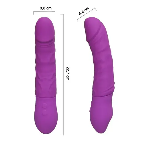 Consolador Vibrador Realista Púrpura
