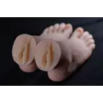 Auxfun® Foot model pair with Artificial Vagina - Mannequin Masturbator