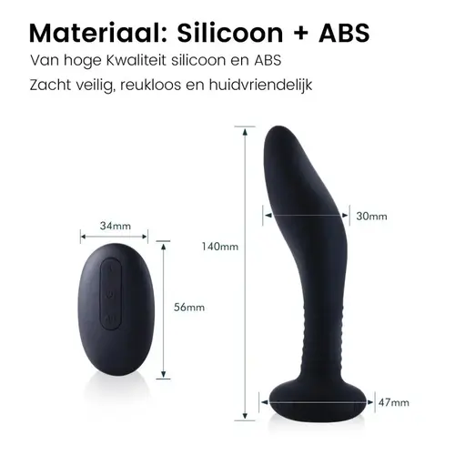 Hismith® Hismith prostate and anal vibrator with remote control, 100% waterproof anal plug for men and women!