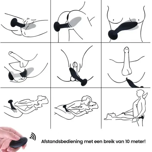 Prostata- und Analvibrator mit Fernbedienung, 100% wasserdichter Analplug für Männer und Frauen!