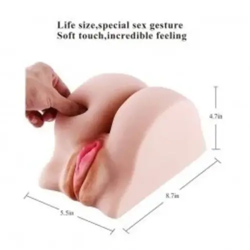 3D Realistic Vagina and Anus Handheld Masturbator