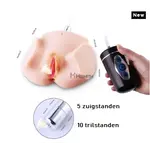 Masturbatore di vagina artificiale di dimensioni realistiche con funzione di aspirazione!
