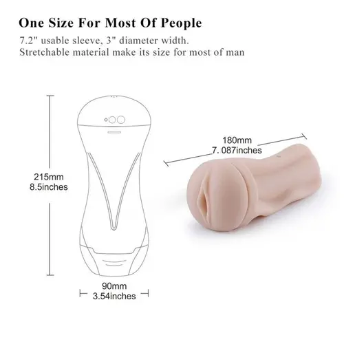 Hismith® Pocket Pussy Masturbator, with vibration and moaning sounds!