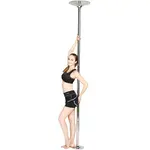 Auxfun® Dance Pole Static and Rotating Silver