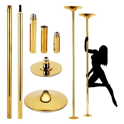 Auxfun® Dance Pole Static and Rotating Gold