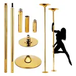 Auxfun® Dance Pole Static and Rotating Gold