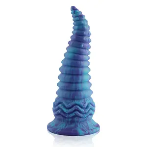Dildo a ventosa Fantasy 24 cm Blu incandescente