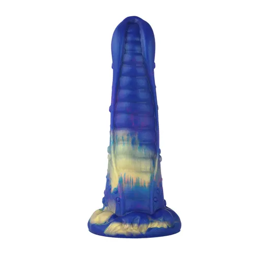 Hismith® Fantasy Monster Dildo mit Saugnapf 21 cm Blaue Zunge