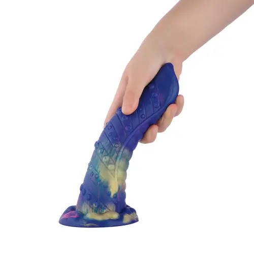 Dildo mostro fantasy con ventosa 21 cm lingua blu