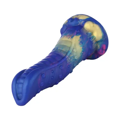 Dildo mostro fantasy con ventosa 21 cm lingua blu