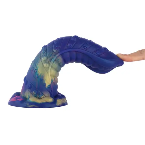 Hismith® Fantasy Monster Dildo mit Saugnapf 21 cm Blaue Zunge