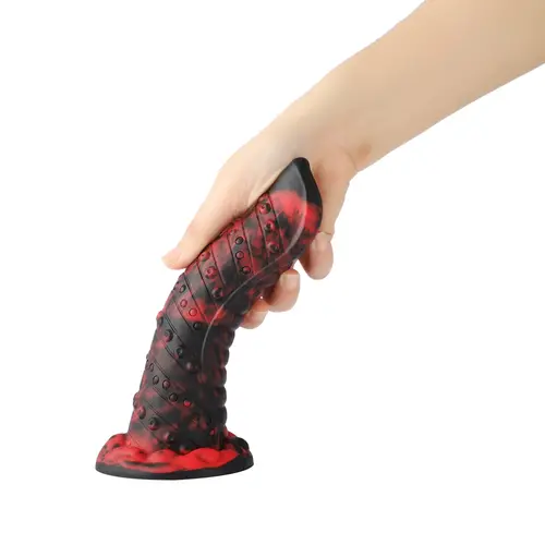 Dildo mostro fantasy con ventosa 21 cm lingua rossa