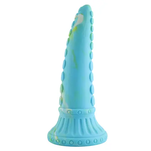 Fantasy Saugnapf Dildo 25 cm Tentakel Blau