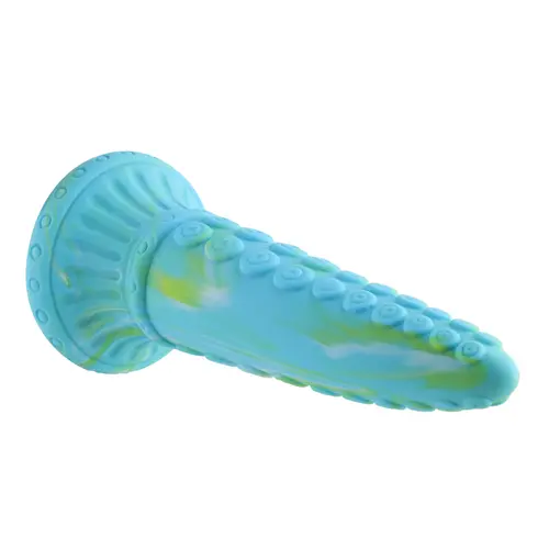 Fantasy Saugnapf Dildo 25 cm Tentakel Blau