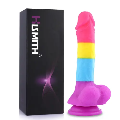 Dildo a ventosa Fantasy Rainbow Sugar 22 cm