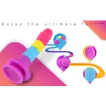 Dildo a ventosa Fantasy Rainbow Sugar 22 cm