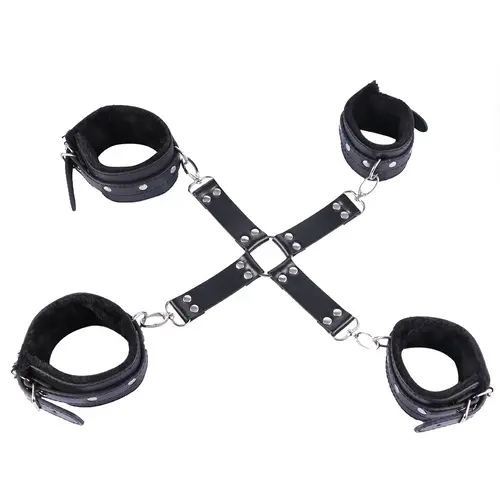 Ensemble de bondage BDSM avec menottes de cheville et menottes de main