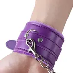 Auxfun® Padded Handcuffs - Bed Cuffs with Chain - Purple