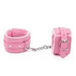 Auxfun® Padded Handcuffs - Bed Cuffs with Chain - Pink